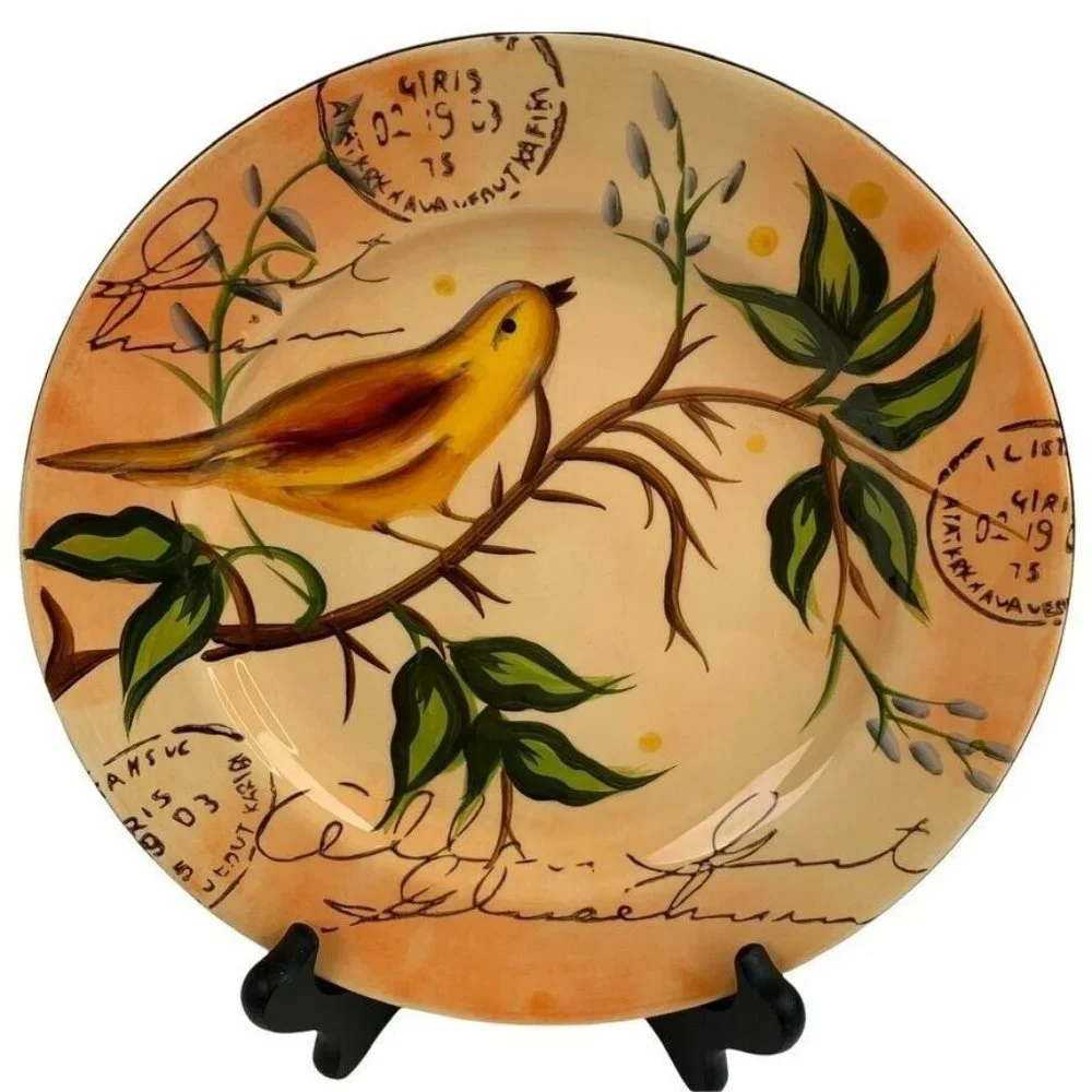 Pier 1 Bird Salad Dessert Lunch Plates 8.5